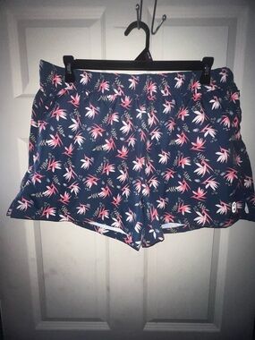 Magellan Women's Navy Floral Active Shorts - Pink Pattern Size XXL